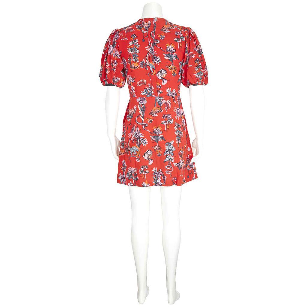 商品MARKUS LUPFER|Markus Lupfer Red Short Flower Dress, Brand Size 10,价格¥688,第5张图片详细描述