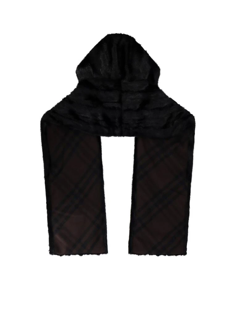 商品Burberry|Burberry Hooded Wraparound Style Faux-Fur Scarf,价格¥3570,第2张图片详细描述