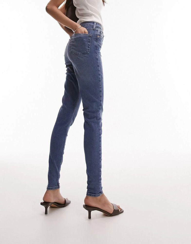 商品Topshop|Topshop Jamie jeans in mid blue,价格¥158,第3张图片详细描述