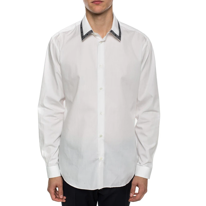 VERSACE 范思哲 白色棉质男士长袖衬衫 A81521-A230231-A001 商品
