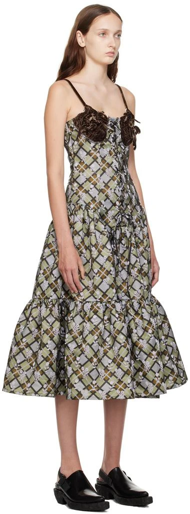 商品CHOPOVA LOWENA|Brown & Green Sabers Midi Dress,价格¥5393,第2张图片详细描述