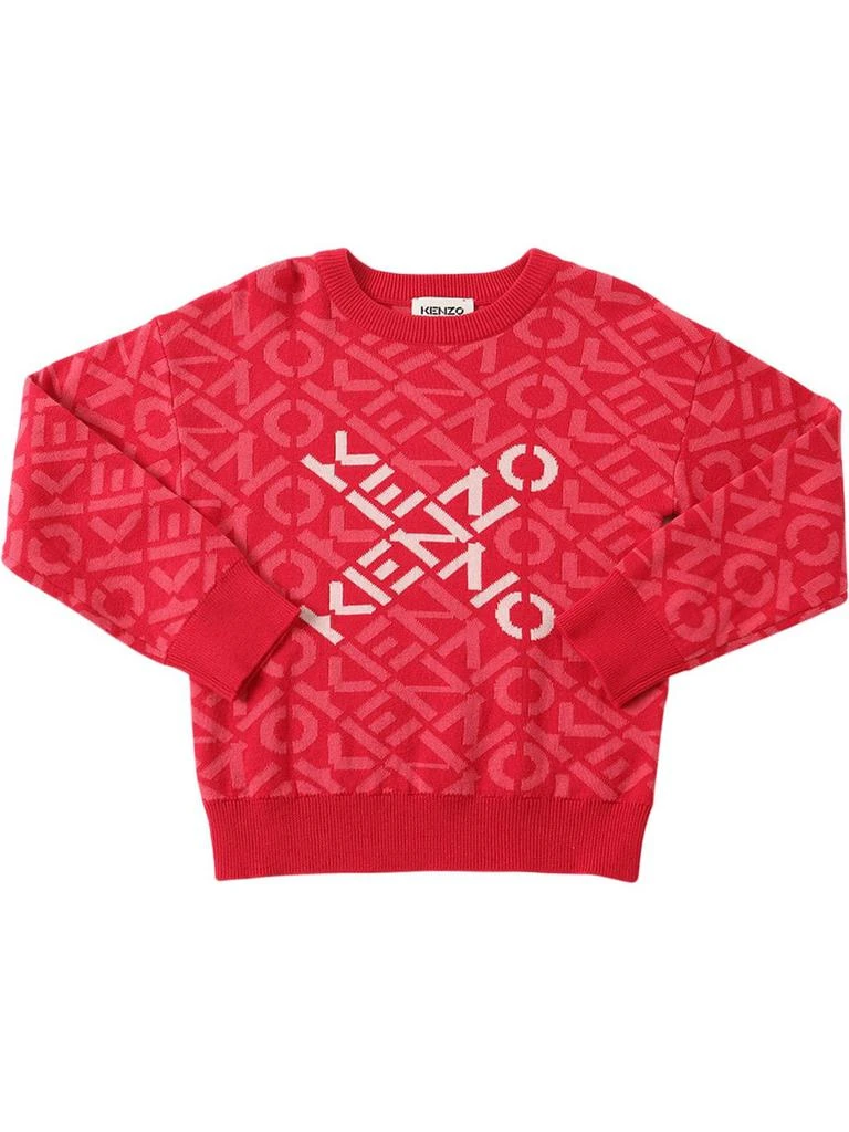 商品Kenzo|Cotton Blend Knit Sweater W/ Logo,价格¥1572,第1张图片