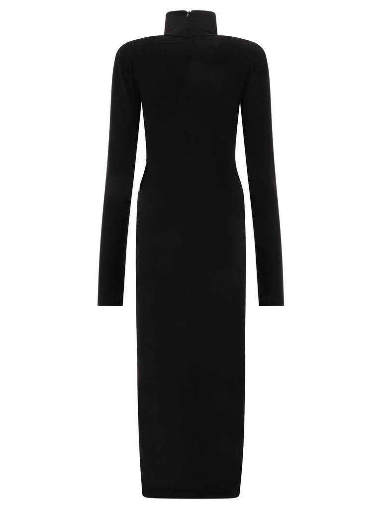 商品Norma Kamali|Turtleneck Side Slit Gown Dresses Black,价格¥967,第2张图片详细描述