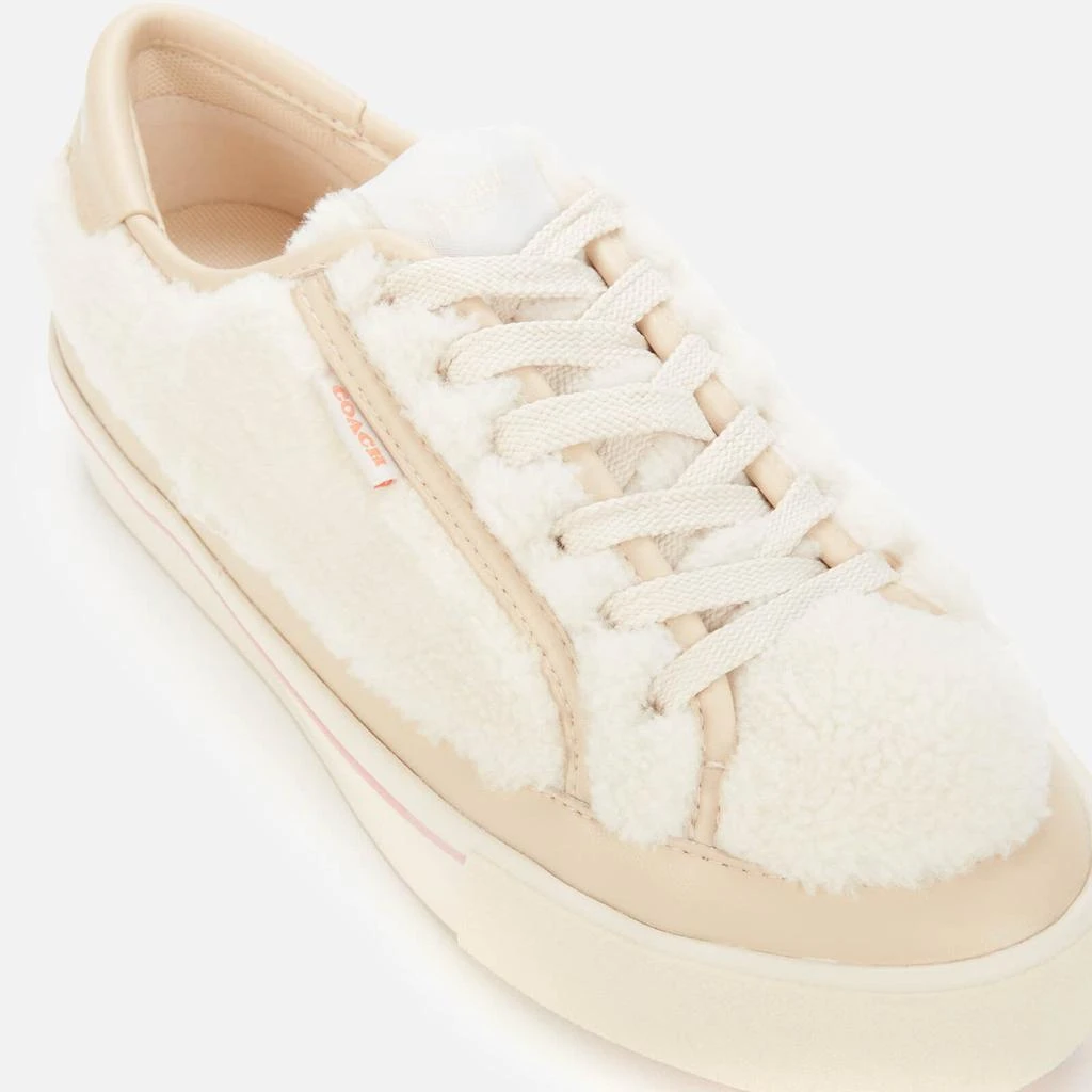 商品Coach|Coach Women's Citysole Shearling Platform Trainers - Natural/Chalk,价格¥470,第4张图片详细描述