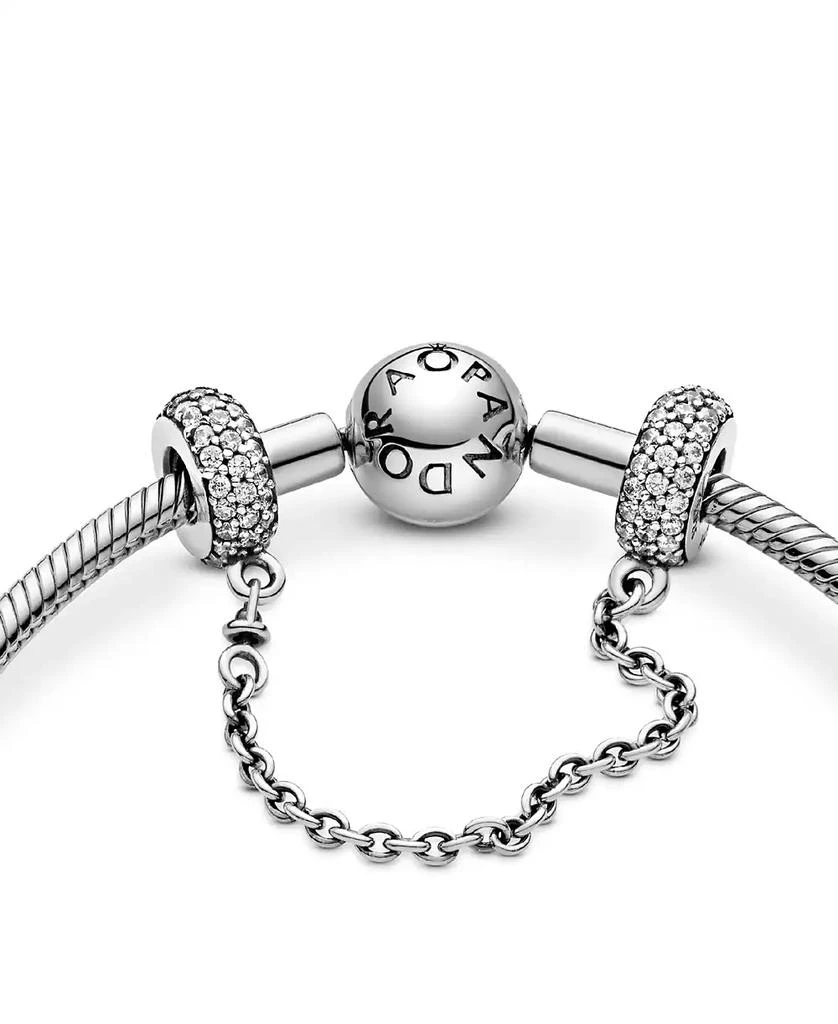商品PANDORA|Sterling Silver Sparkling Pave Safety Chain Charm,价格¥624,第3张图片详细描述