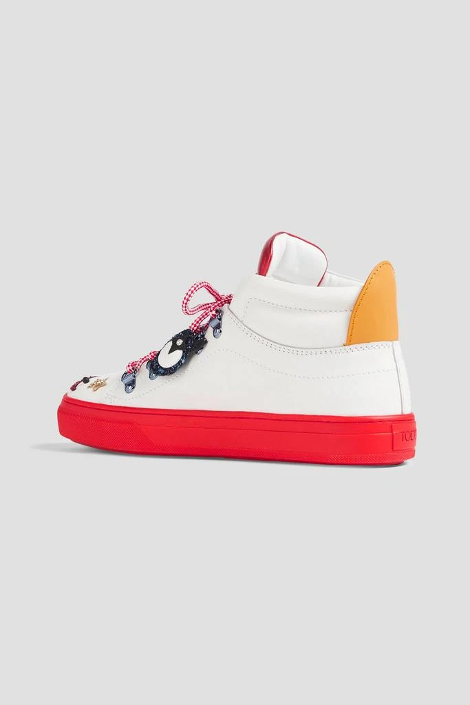 商品Tod's|Embellished leather high-top sneakers,价格¥1870,第3张图片详细描述