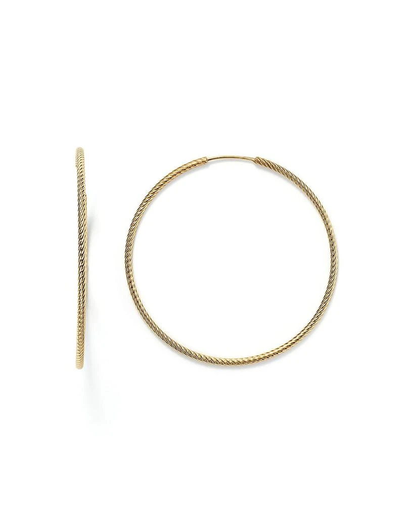 商品Bloomingdale's|14K Yellow Gold Twisted Endless Hoop Earrings - Exclusive,价格¥5507,第1张图片