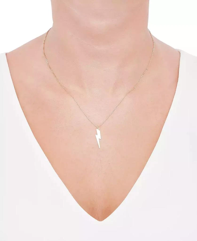 商品Italian Gold|Lightning Bolt 18" Pendant Necklace in 10k Gold,价格¥1296,第2张图片详细描述