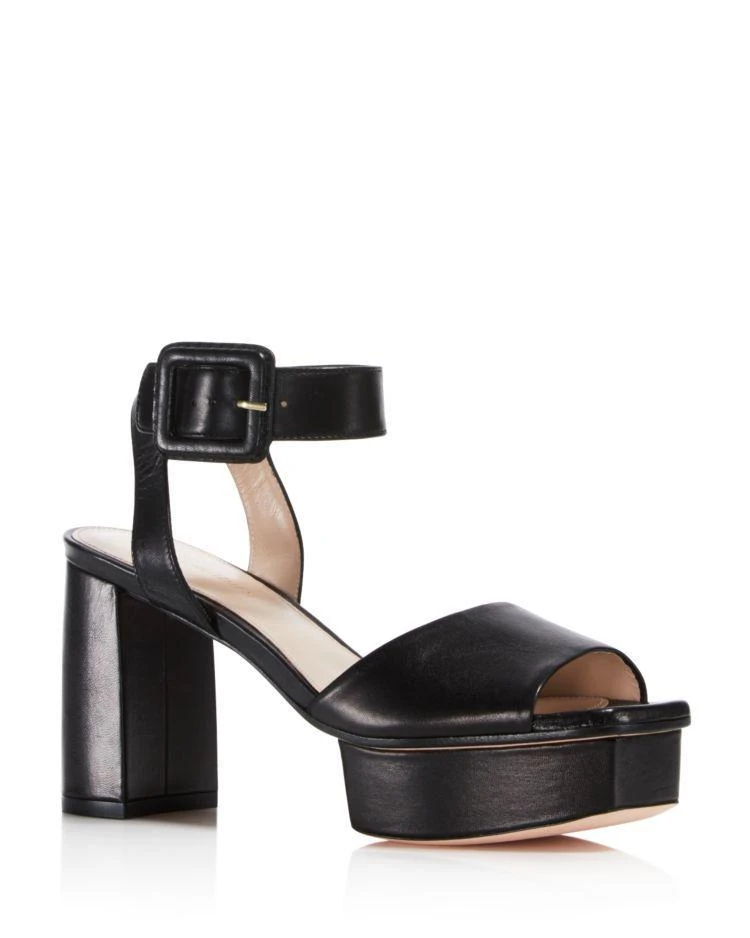 商品Stuart Weitzman|Women's Newdeal Leather Platform Ankle Strap Sandals,价格¥1909,第1张图片