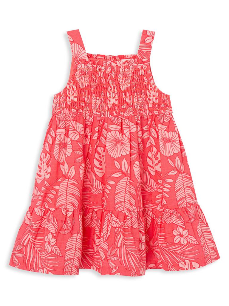 Little Girl's Smocked Tropical Sundress商品第1张图片规格展示