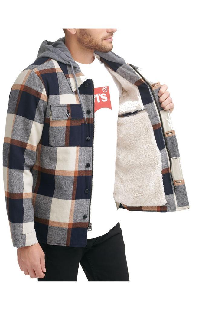 商品Levi's|Plaid Faux Shearling Lined Shirt Jacket with Jersey Hood,价格¥629,第7张图片详细描述