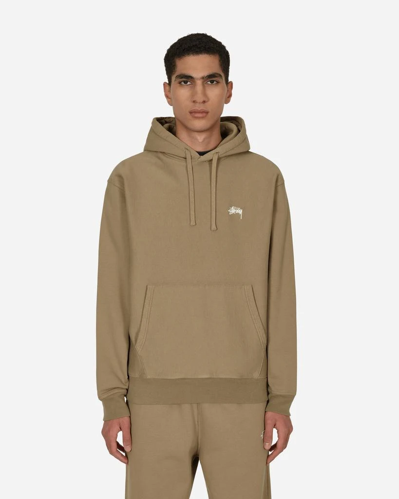 商品STUSSY|Stock Logo Hooded Sweatshirt Beige,价格¥1315,第1张图片