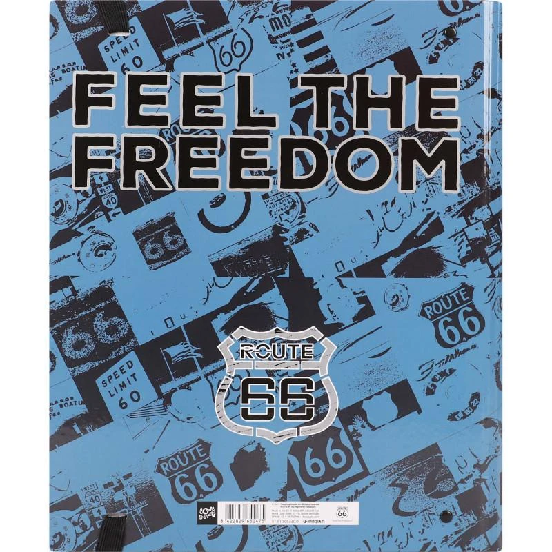 商品Busquets|Route 66 ringbinder folder in blue and black,价格¥145,第2张图片详细描述