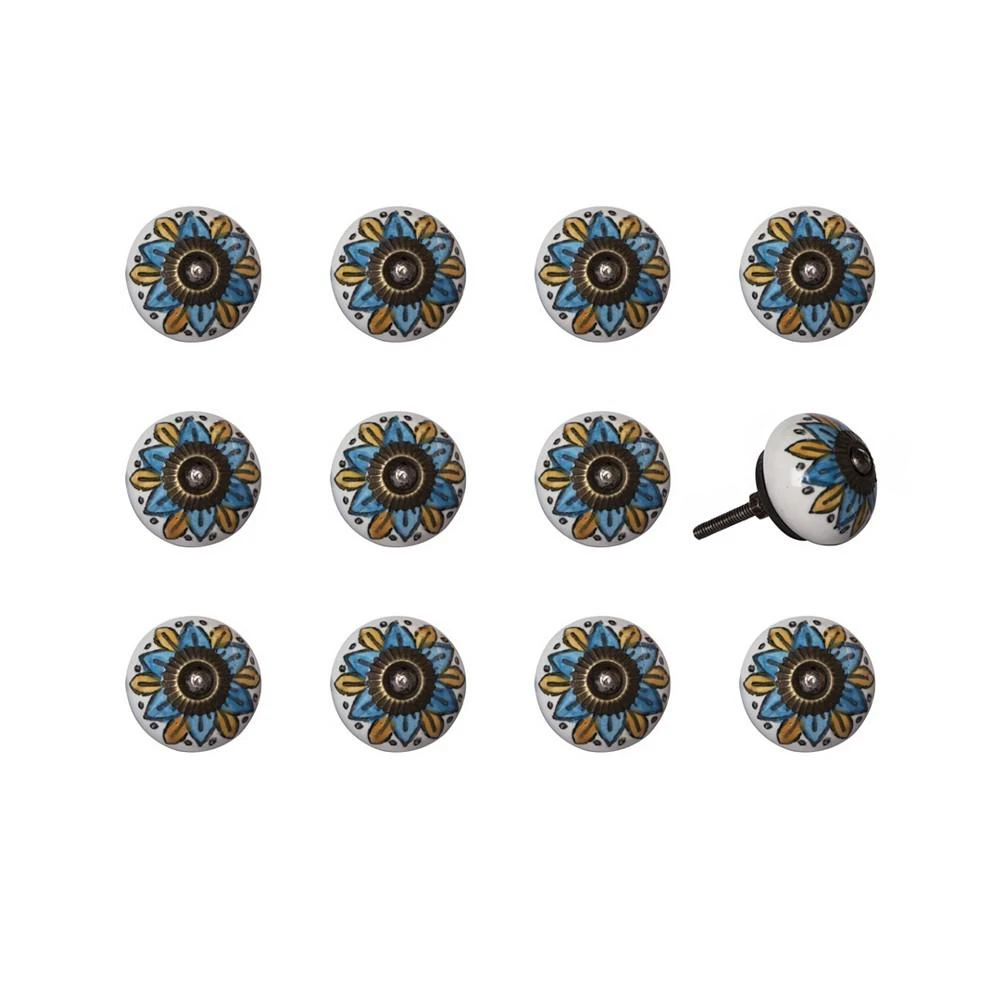 商品KNOB-IT|Handpainted Ceramic Knob Set of 12,价格¥469,第1张图片