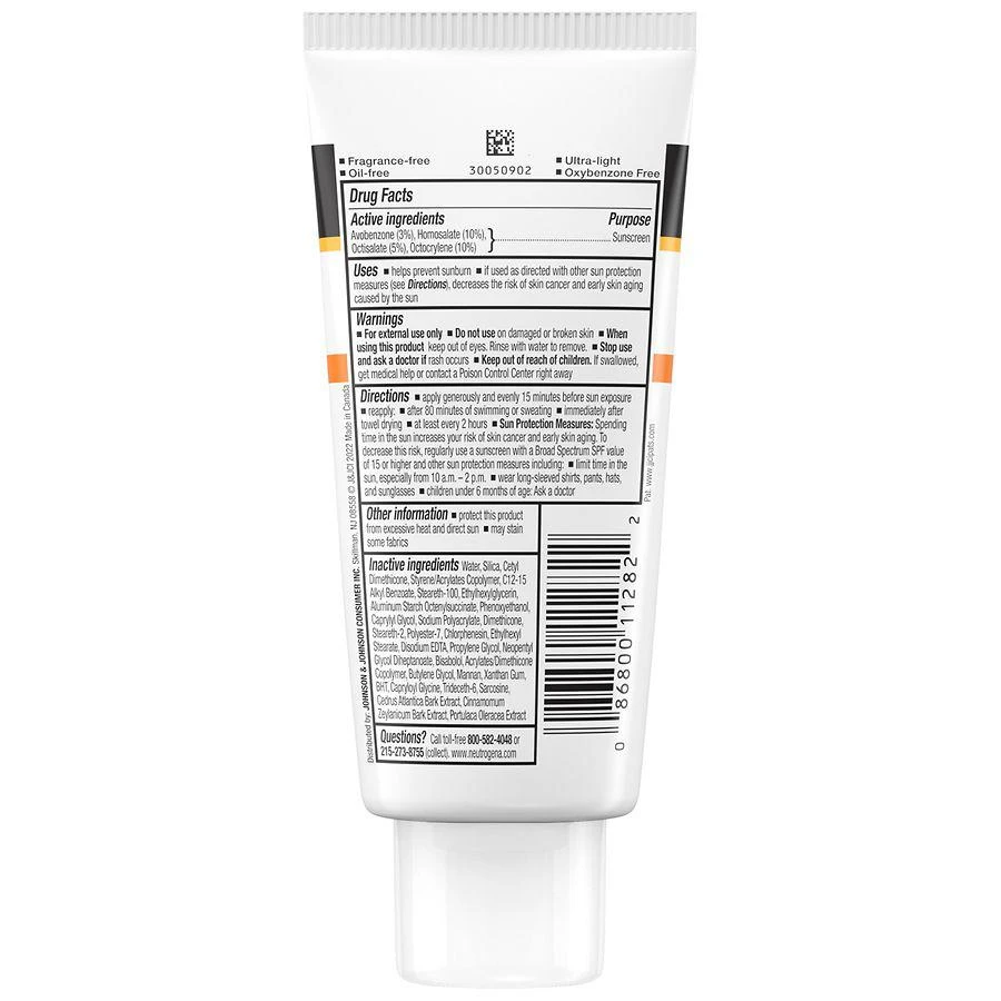 商品Neutrogena|Clear Face Liquid Lotion Sunscreen With SPF 50,价格¥120,第2张图片详细描述