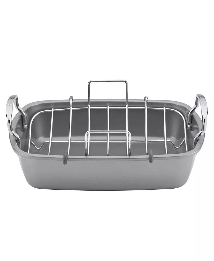 商品Circulon|Nonstick 17" x 13" Roaster with U-Rack,价格¥386,第2张图片详细描述