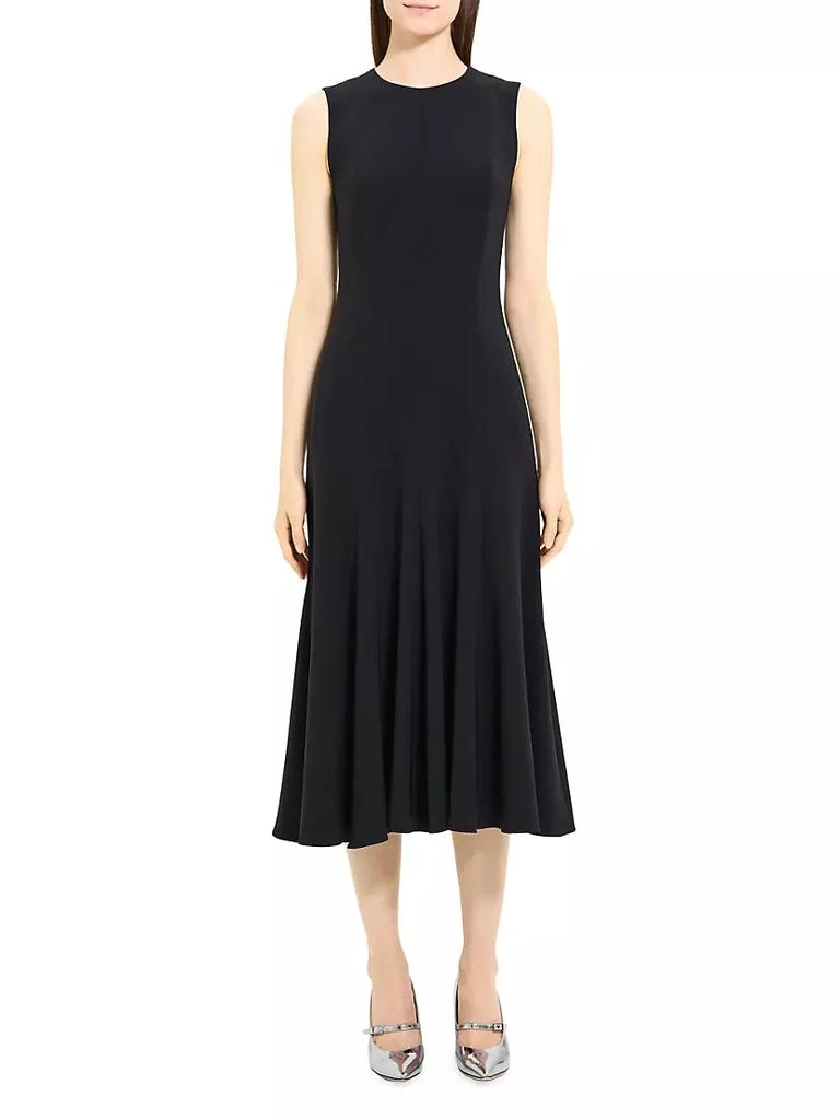 商品Theory|Crepe Seamed Midi-Dress,价格¥4010,第3张图片详细描述