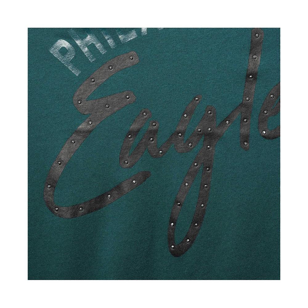 Women's Midnight Green Philadelphia Eagles Riley V-Neck T-shirt商品第5张图片规格展示