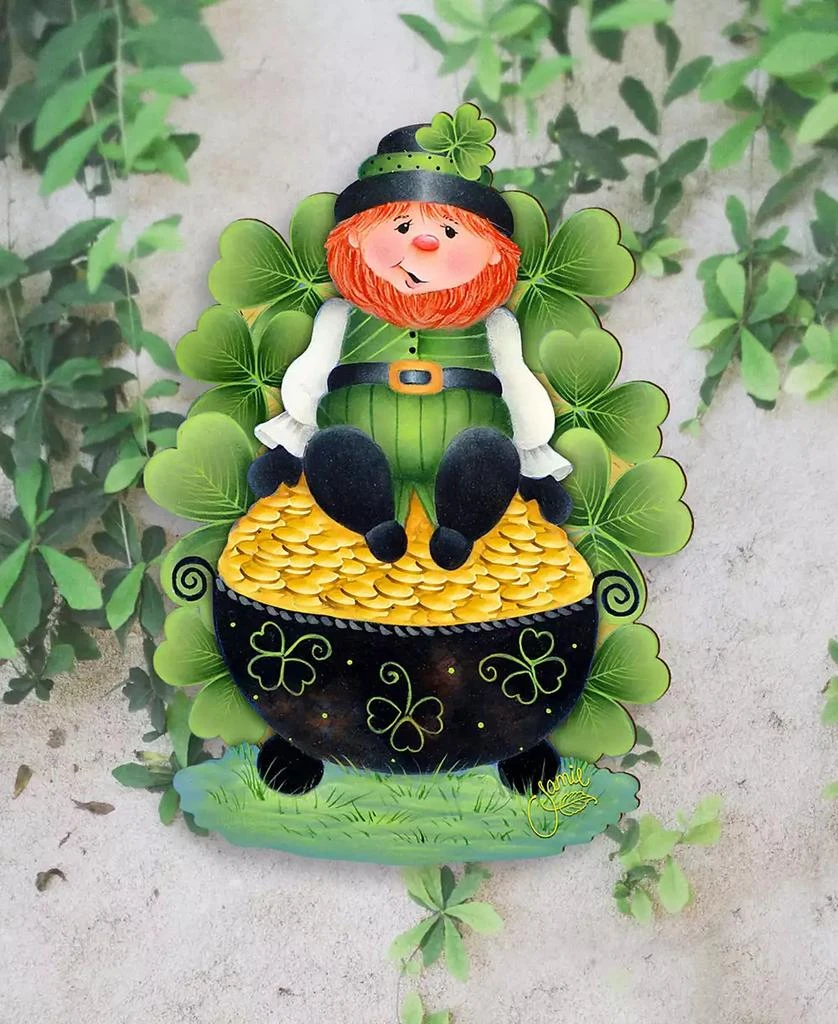 商品Designocracy|Holiday Wooden Wall Decor Door Decor Lepricon's Pot Full of Gold J. Mills-Price,价格�¥989,第5张图片详细描述
