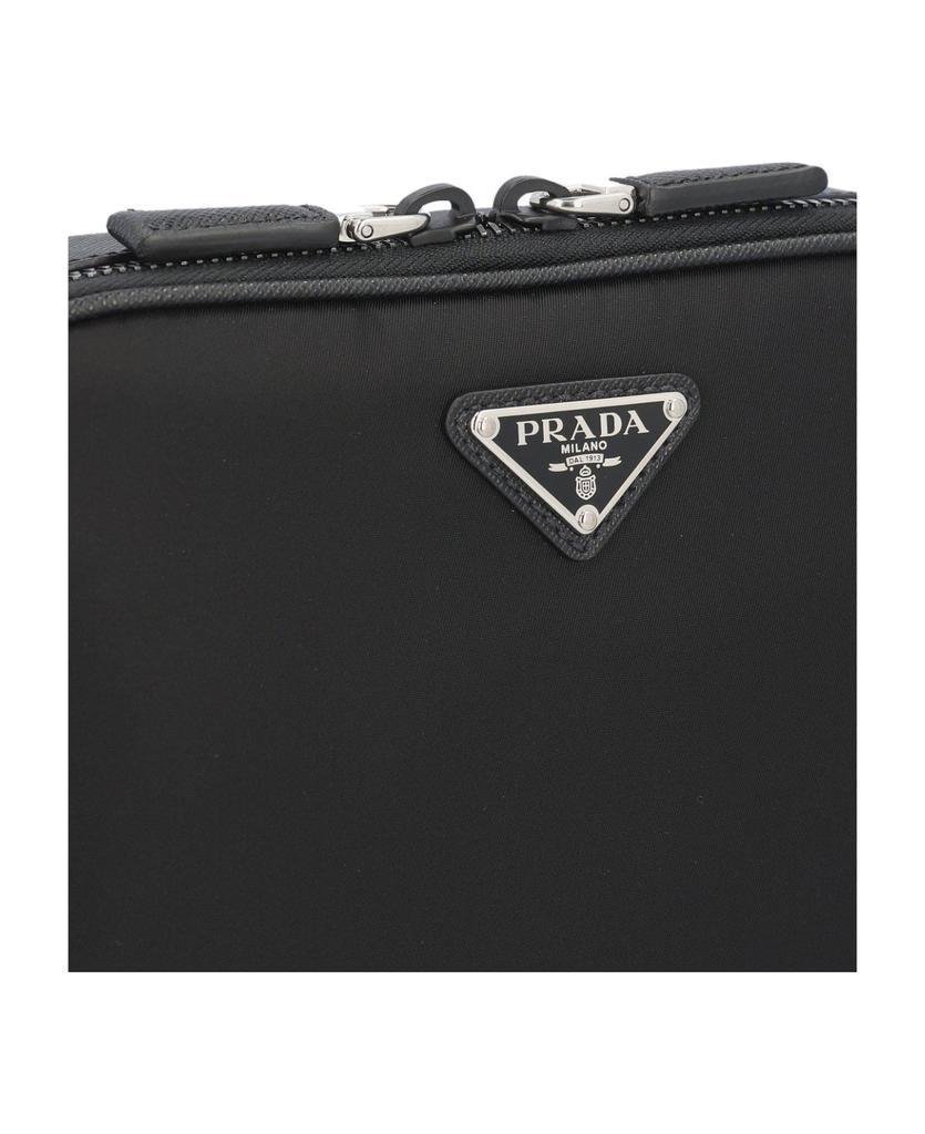 商品Prada|Logo Plaque Brique Zipped Messenger Bag,价格¥9892,第6张图片详细描述