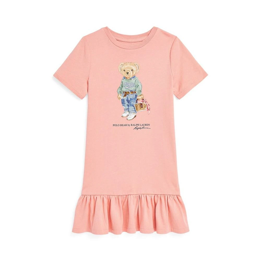 商品Ralph Lauren|Little Girls Polo Bear Jersey T-shirt Dress,价格¥150,第1张图片