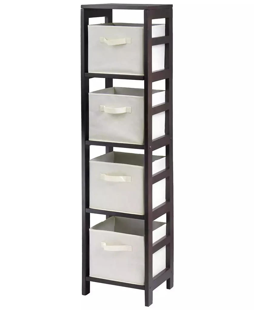 商品Winsome|Capri 4-Section N Storage Shelf with 4 Foldable Fabric Baskets,价格¥1483,第1张图片