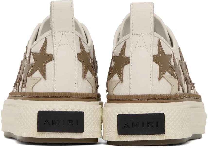 商品AMIRI|White & Brown Stars Court Low-Top Sneakers,价格¥4945,第2张图片详细描述