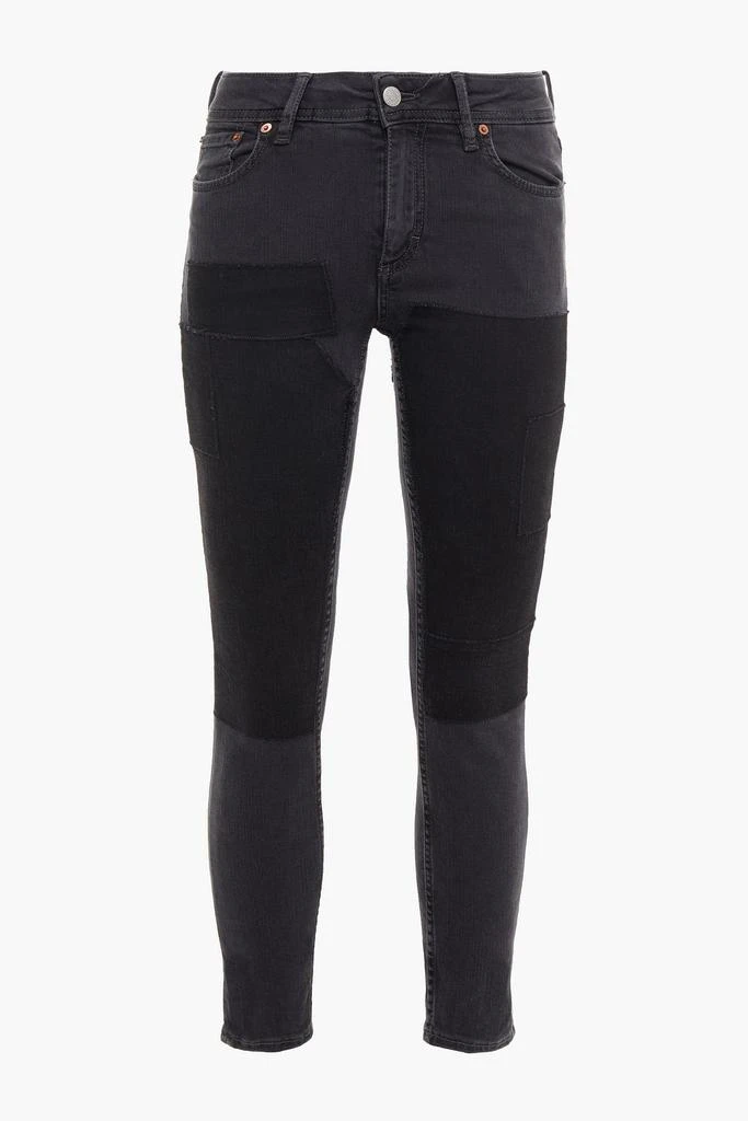 商品Acne Studios|Climb cropped patchwork mid-rise skinny jeans,价格¥510,第3张图片详细描述