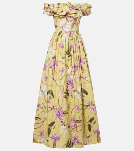 商品Agua by Agua Bendita|Espliego floral cotton poplin maxi dress,价格¥8142,第1张图片