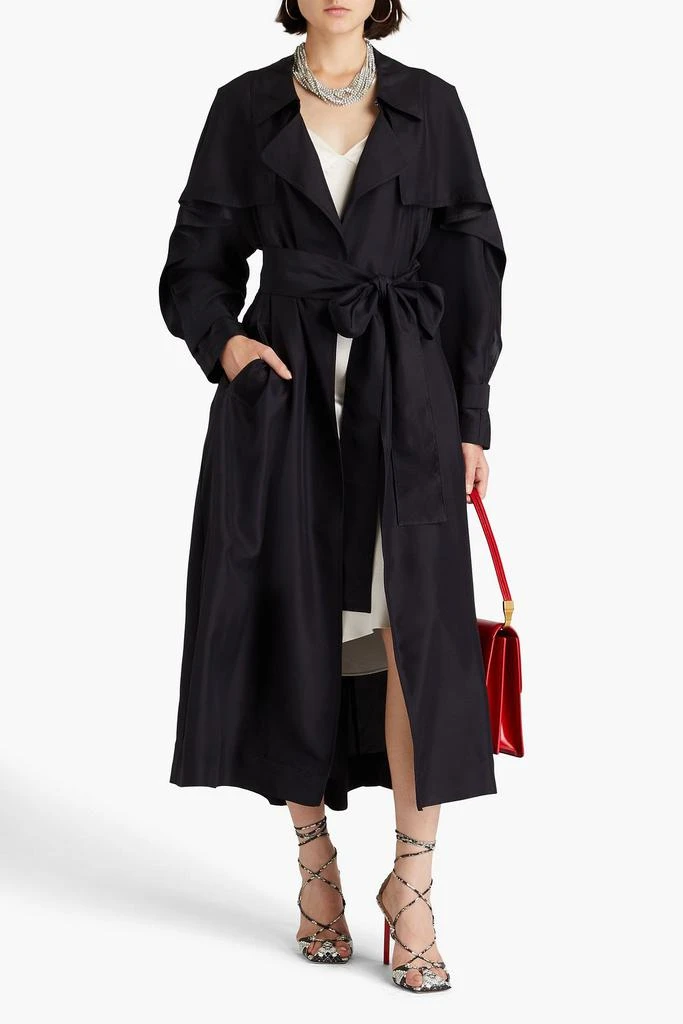 商品Victoria Beckham|Belted silk-habotai trench coat,价格¥3575,第2张图片详细描述