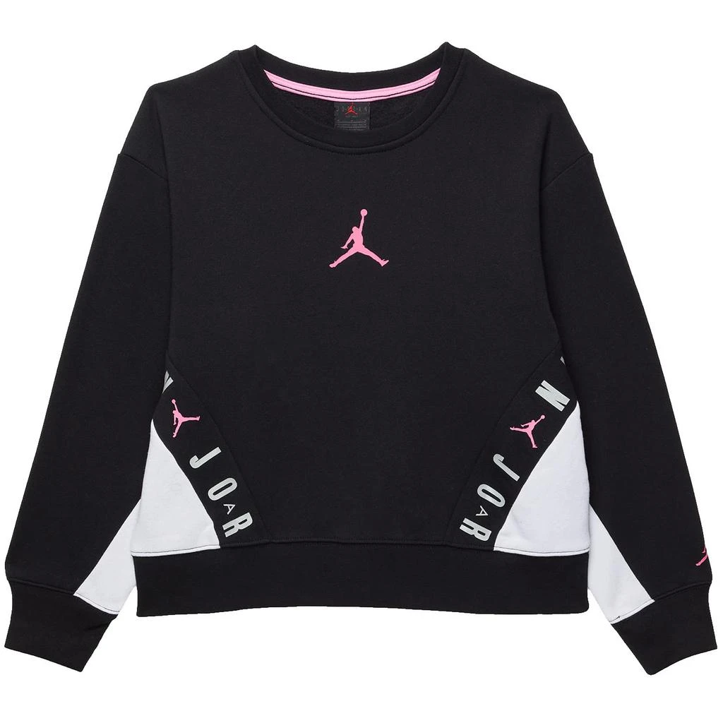 商品Jordan|Holiday Shine Glitter Crew Sweatshirt (Little Kids/Big Kids),价格¥348,第1张图片