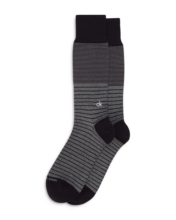 商品Calvin Klein|Cotton Blend Color Blocked Stripe Dress Socks,价格¥105,第1张图片详细描述