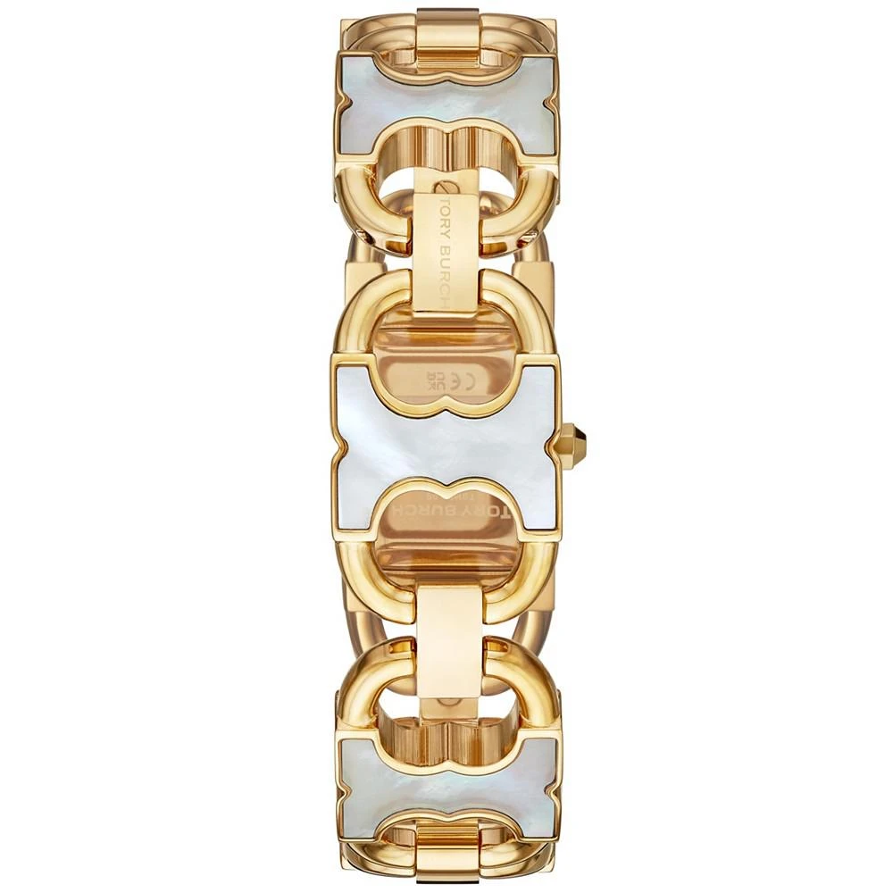 商品Tory Burch|Women's Double T-Link White & Gold-Tone Stainless Steel Bracelet Watch 22mm,价格¥2480,第5张图片详细描述