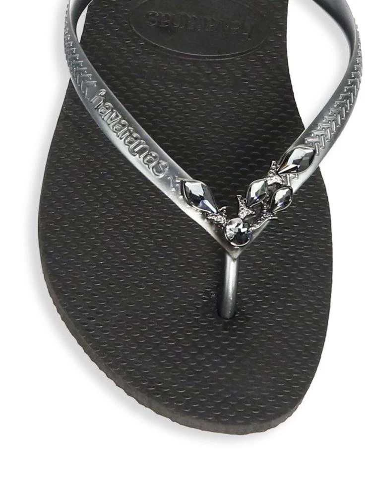 商品Havaianas|Slim Lux Swarovski Crystal Flip Flops,价格¥181,第4张图片详细描述