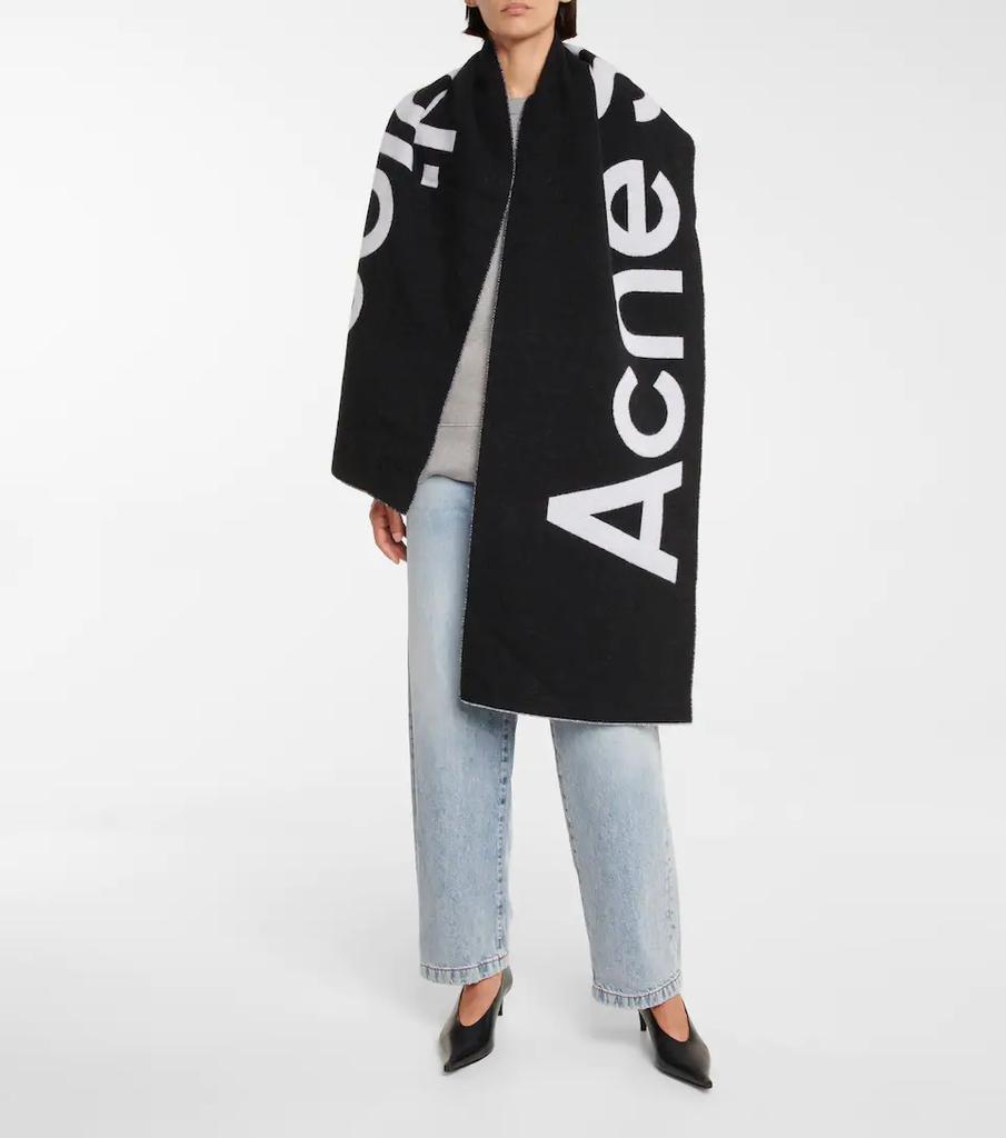 商品Acne Studios|Logo wool-blend jacquard scarf,价格¥1584,第4张图片详细描述