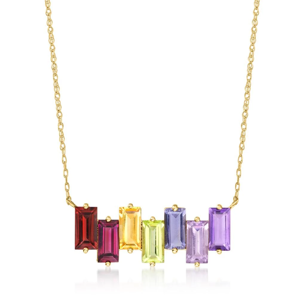 商品Canaria Fine Jewelry|Canaria Multi-Gemstone Necklace in 10kt Yellow Gold,价格¥1977,第1张图片