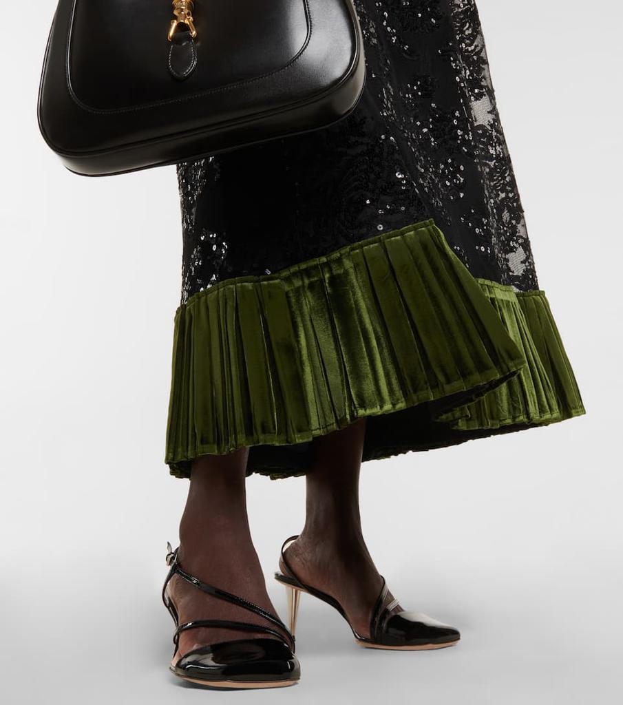 商品Gucci|Sequined lace midi skirt,价格¥36789,第7张图片详细描述