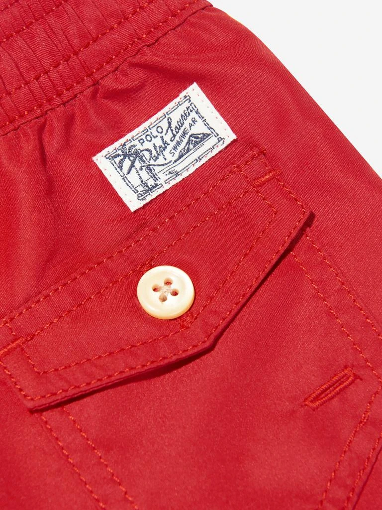 商品Ralph Lauren|Ralph Lauren Boys Logo Swim Shorts in Red,价格¥279,第4张图片详细描述