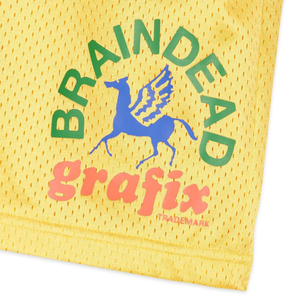 商品Brain Dead|Grafix Team Short 'Yellow',价格¥399,第3张图片详细描述