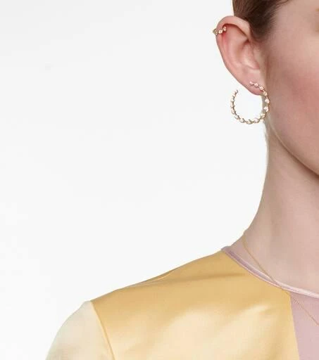 商品Jade Trau|Kismet Mini 18kt gold earrings with diamonds,价格¥13340,第3张图片详细描述