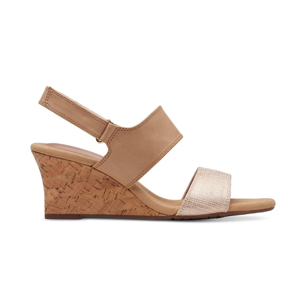 商品Clarks|Women's Kyarra Faye Slingback Wedge Sandals,价格¥365,第2张图片详细描述