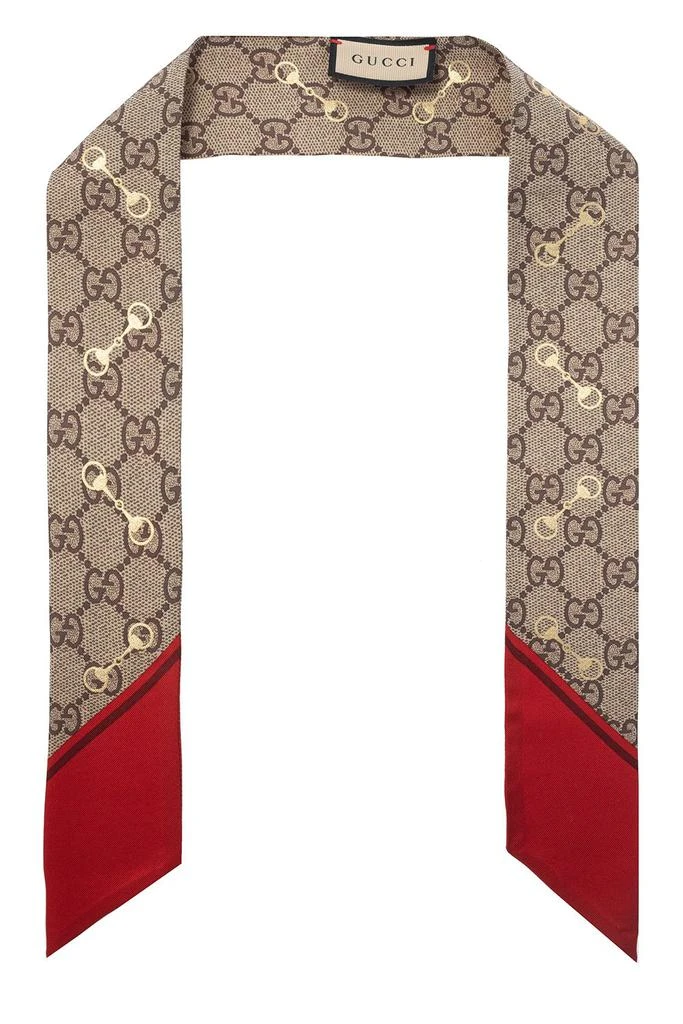 商品Gucci|Gucci GG Horsebit Finished Edge Scarf,价格¥1518,第1张图片