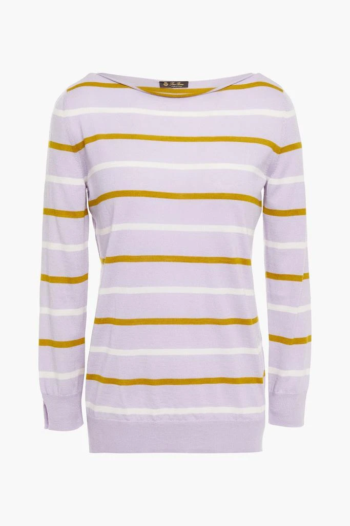 商品Loro Piana|Striped cashmere and silk-blend sweater,价格¥2283,第3张图片详细描述