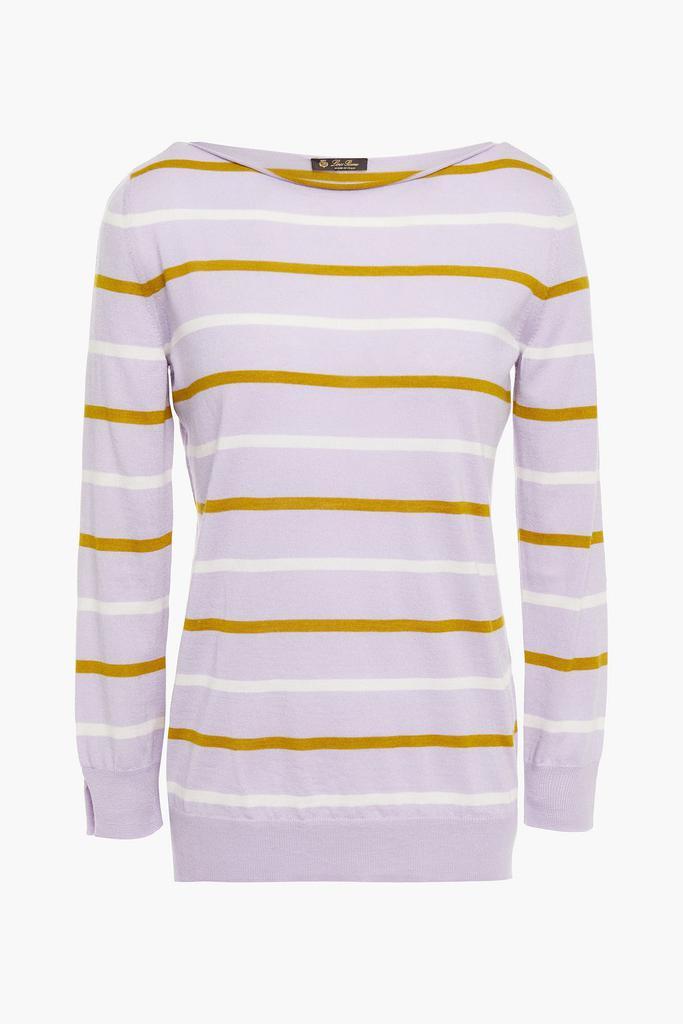 商品Loro Piana|Striped cashmere and silk-blend sweater,价格¥3329,第1张图片