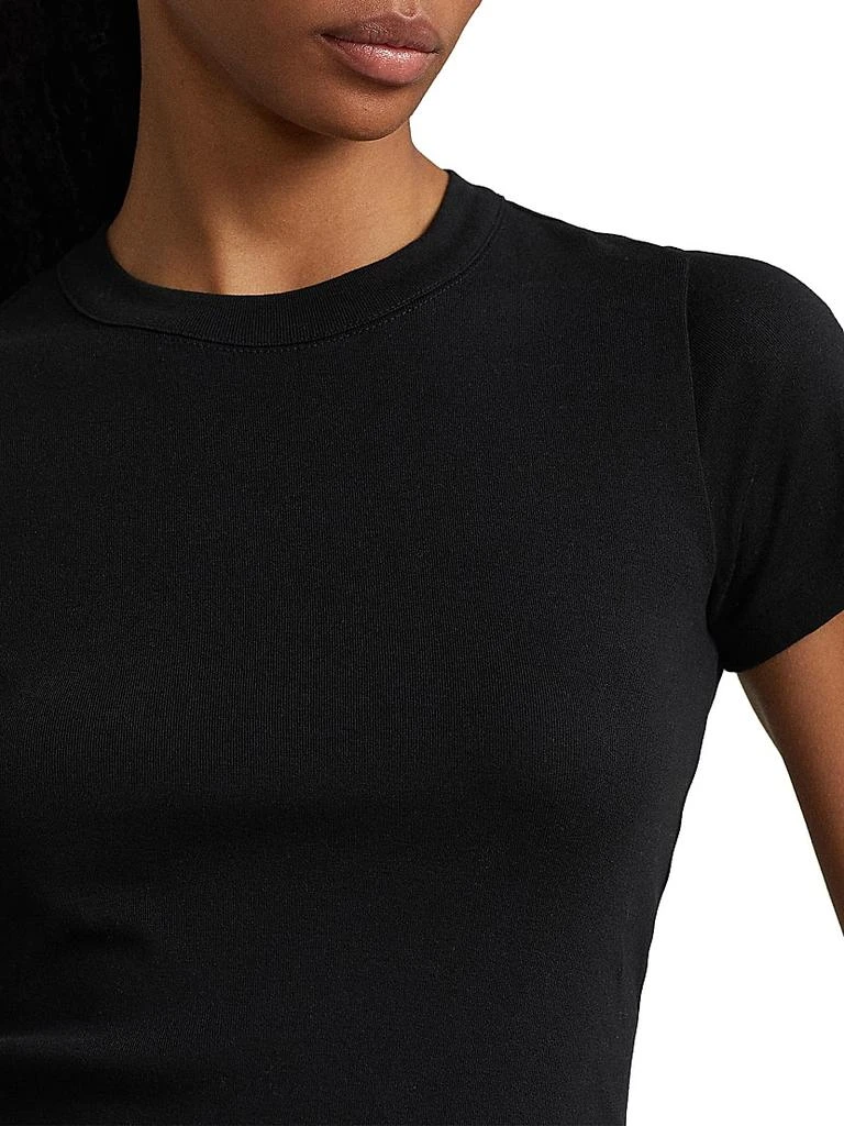 商品Ralph Lauren|Rib-Knit Crewneck T-Shirt,价格¥658,第5张图片详细描述