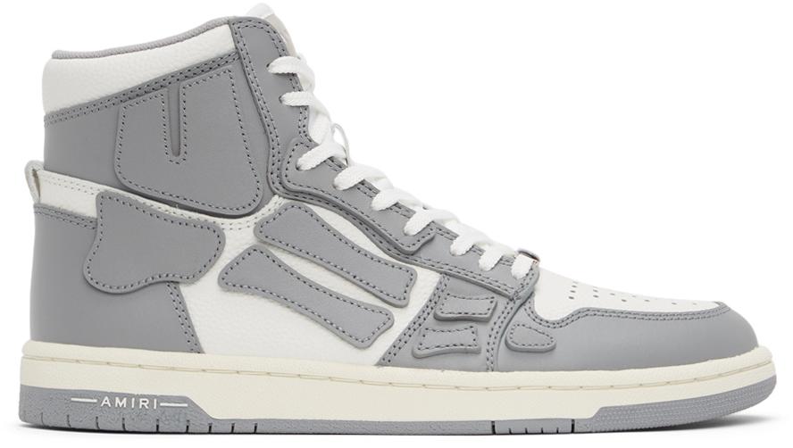 White & Grey Hi Skel Top Sneakers商品第1张图片规格展示