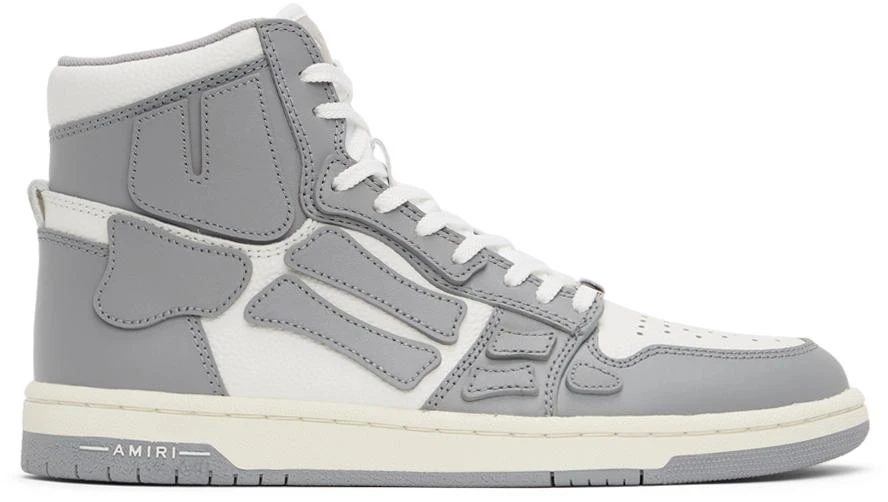 商品AMIRI|White & Grey Hi Skel Top Sneakers,价格¥2973,第1张图片