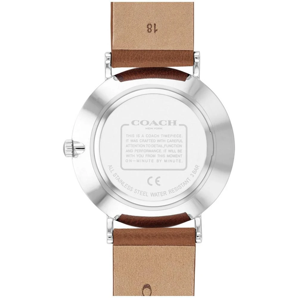 商品Coach|Women's Perry Brown Leather Strap Watch,价格¥845,第3张图片详细描述