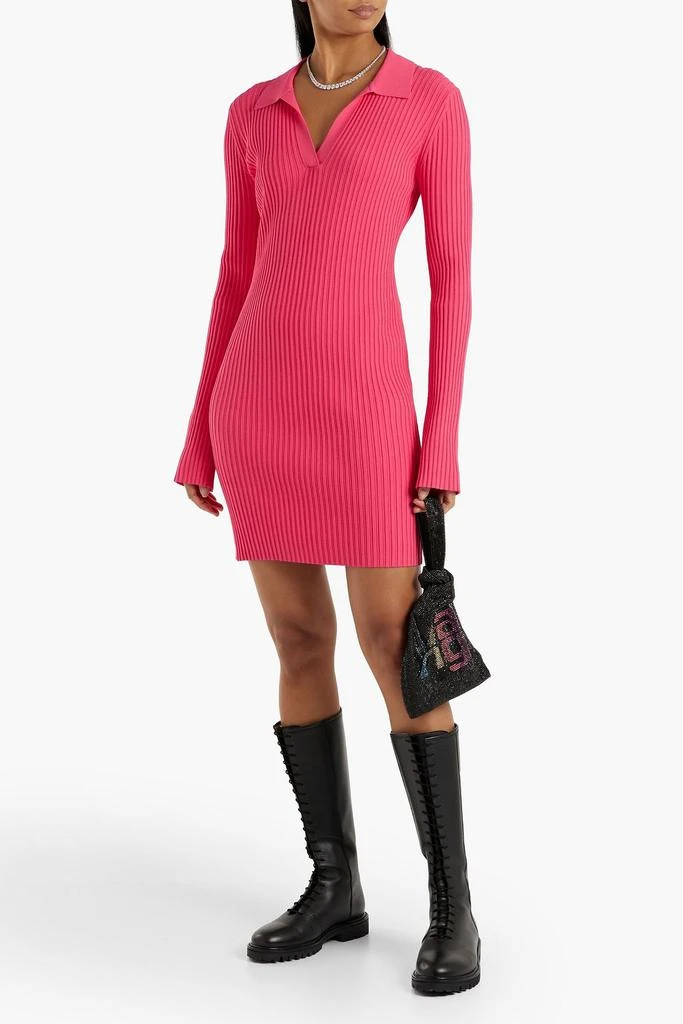 商品Helmut Lang|Ribbed-knit mini dress,价格¥916,第2张图片详细描述