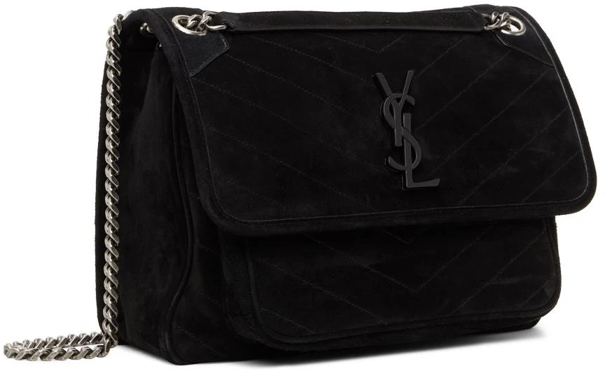 商品Yves Saint Laurent|Black Suede Medium Niki Bag,价格¥19650,第2张图片详细描述